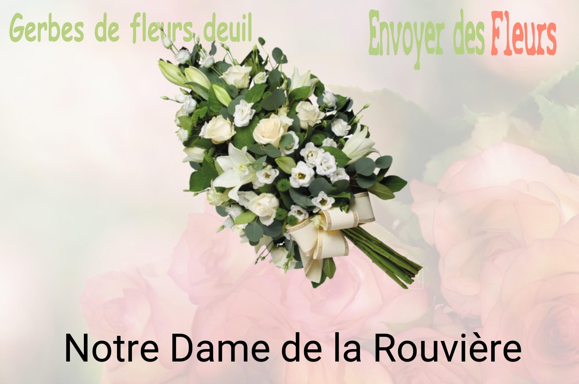 Gerbe de fleurs de deuil livrée à Notre-Dame-de-la-Rouvière